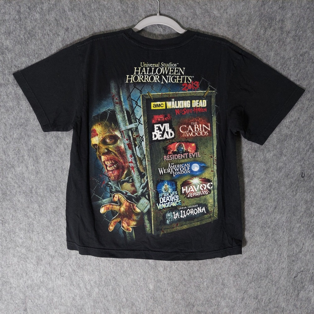 Halloween Horror Nights Women Shirt M Black Evil Dead Havoc Walking Dead 2013